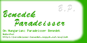 benedek paradeisser business card